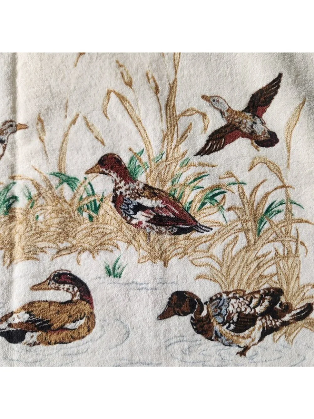 Vintage Fieldcrest Mallard Duck Bath Beach Towel Cabin Man Cave Bathroom